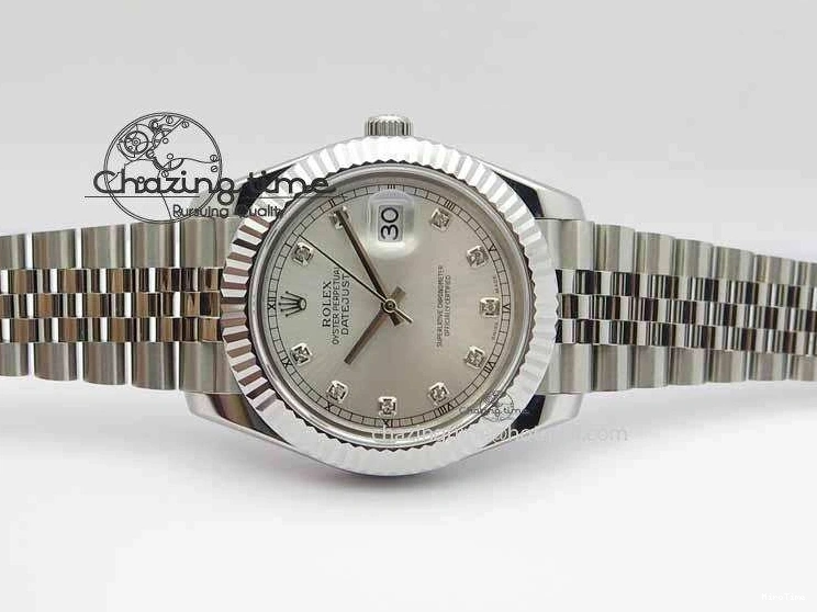 MiroTime 0428 DateJust II 41mm BP Maker Best Edition Silver Diamonds Dial On New Version Jubilee Bracelet A Reliable 3623